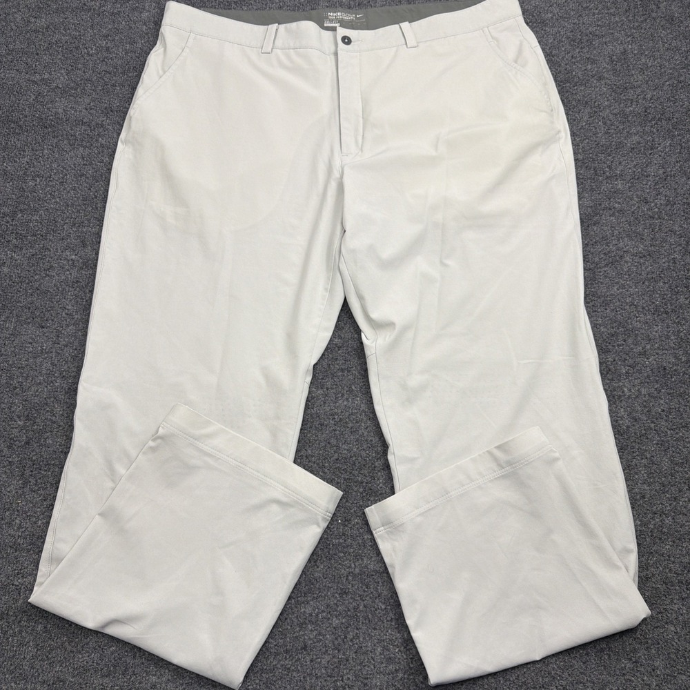Nike Golf Tour Performance Golf Pants Men's 40x32 White Dri‎ Fit Perforated